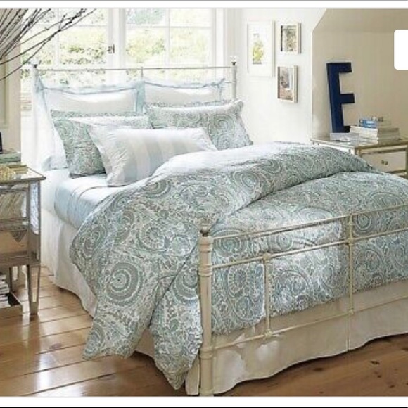 Pottery Barn Bedding Pb Painterly Paisley King Duvet And 4 Shams